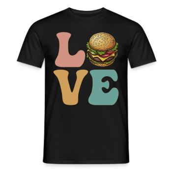 Hamburger Cheeseburger - Männer T-Shirt - Schwarz - Vorne - AI Model Male 178 light (178cm)