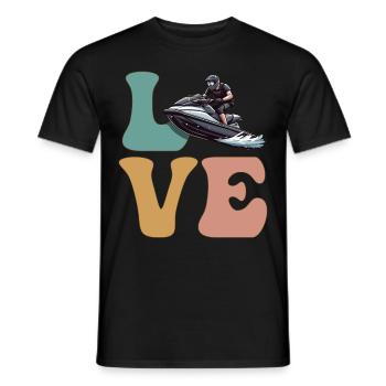 Jet Ski Jet Skiing Jetski Wasserfahrzeuge - Männer T-Shirt - Schwarz - Vorne - AI Model Male 178 light (178cm)