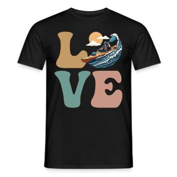 Kajak Kajakfahrer - Männer T-Shirt - Schwarz - Vorne - AI Model Male 178 light (178cm)