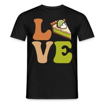 Key Lime Pie Florida Dessert - Men's T-Shirt - black - Front - AI Model Male 178 light (178cm)