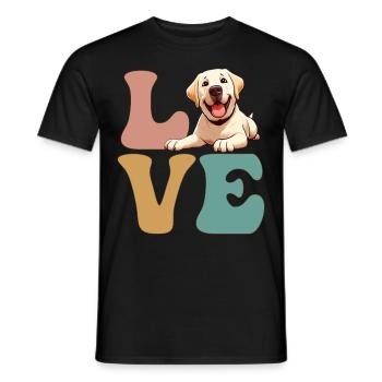 Amoureux des chiens du Labrador - T-shirt homme - noir - Devant - AI Model Male 178 light (178cm)