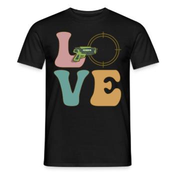 Laser Tag Spieler - Männer T-Shirt - Schwarz - Vorne - AI Model Male 178 light (178cm)