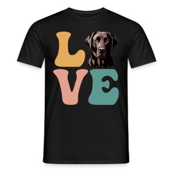 Labrador Retriever amoureux des chiens - T-shirt homme - noir - Devant - AI Model Male 178 light (178cm)