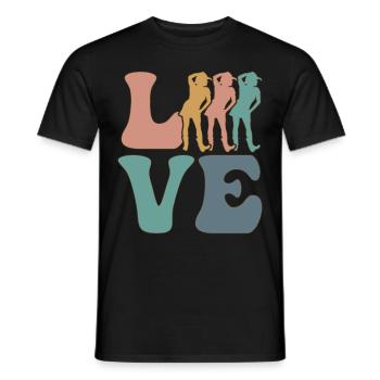 Danse en ligne Danse en ligne Danseuse en ligne - T-shirt homme - noir - Devant - AI Model Male 178 light (178cm)