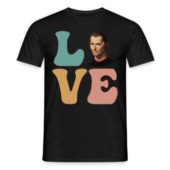 Portrait de Machiavel Machiavel Le Prince - T-shirt homme - noir - Devant - AI Model Male 178 light (178cm)