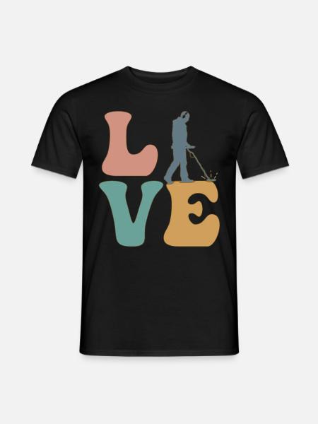 Metalldetektion Metalldetektor - Männer T-Shirt - Schwarz
