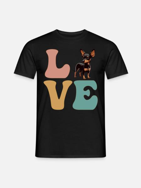 Miniature Pinscher Dog Lover - Men's T-Shirt - black
