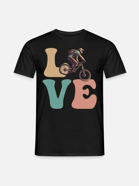 Mountainbiking MTB Biker - Männer T-Shirt - Schwarz