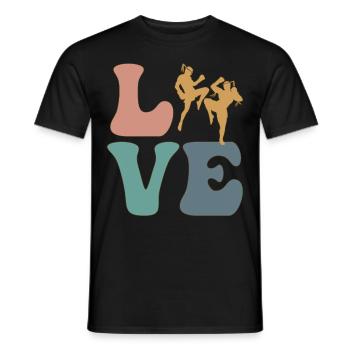 Muay Thaï Boxe Arts Martiaux - T-shirt homme - noir - Devant - AI Model Male 178 light (178cm)