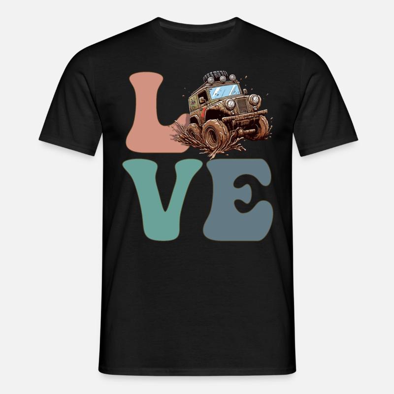 Mud Bogging Mudding Mud Racing - Men's T-Shirt - black