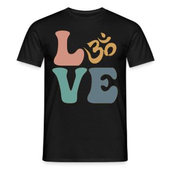 Om Symbole Méditation Bouddhisme Bouddhiste - T-shirt homme - noir - Devant - AI Model Male 178 light (178cm)