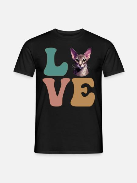 Oriental Shorthair Cat - Men's T-Shirt - black