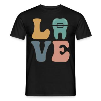 Kieferorthopäden Zahnarzt Zahnspange - Männer T-Shirt - Schwarz - Vorne - AI Model Male 178 light (178cm)