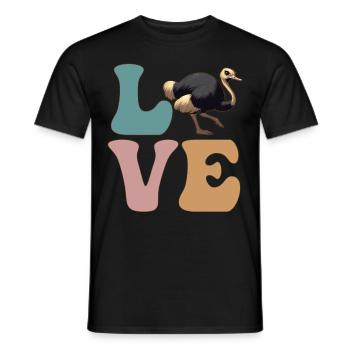 Oiseau d’autruche - T-shirt homme - noir - Devant - AI Model Male 178 light (178cm)