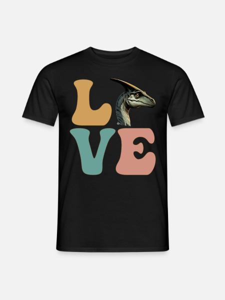 Parasaurolophus Dinosaurs - Men's T-Shirt - black
