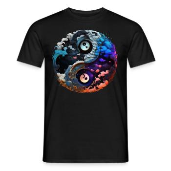 Yin Yang - Männer T-Shirt - Schwarz - Vorne - AI Model Male 178 light (178cm)