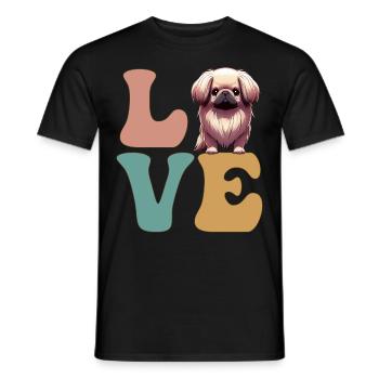 Pekinese Hundeliebhaber - Männer T-Shirt - Schwarz - Vorne - AI Model Male 178 light (178cm)