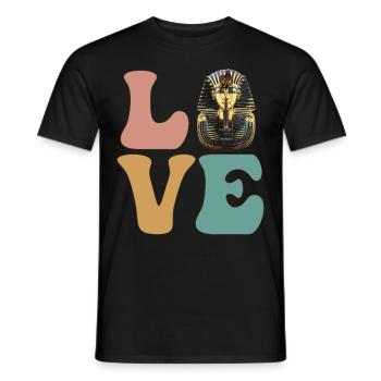 Pharaoh King Does Ancient Egyptian Mythology - Men's T-Shirt - black - Front - AI Model Male 178 light (178cm)