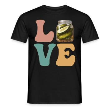 Essiggurke Gurke Dill - Männer T-Shirt - Schwarz - Vorne - AI Model Male 178 light (178cm)