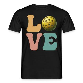 Pickleball Player Coach Team Coach - Men's T-Shirt - black - Front - AI Model Male 178 light (178cm)