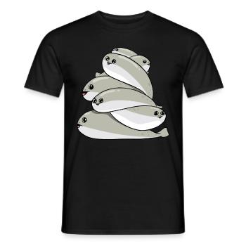 Sacabambaspis Heap Fish Meme - Men's T-Shirt - black - Front - AI Model Male 178 light (178cm)