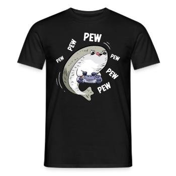 Sacabambaspis Fisch Meme Gamer Konsolenspiel - Männer T-Shirt - Schwarz - Vorne - AI Model Male 178 light (178cm)