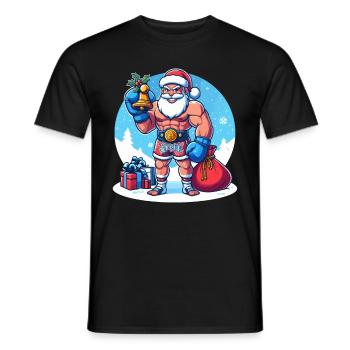 Muay Thai Noël - T-shirt homme - noir - Devant - AI Model Male 178 light (178cm)