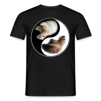 Yin Yang Bär - Männer T-Shirt - Schwarz - Vorne - AI Model Male 178 light (178cm)