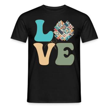 Quilten Quilter Nähen Stricken - Männer T-Shirt - Schwarz - Vorne - AI Model Male 178 light (178cm)