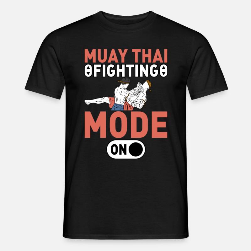Muay Thai Kampfmodus an - Männer T-Shirt - Schwarz