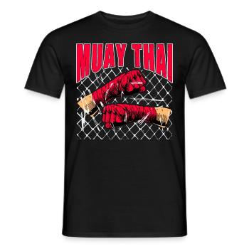Muay Thai - Men's T-Shirt - black - Front - AI Model Male 178 light (178cm)