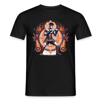 Muay Thaï - T-shirt homme - noir - Devant - AI Model Male 178 light (178cm)