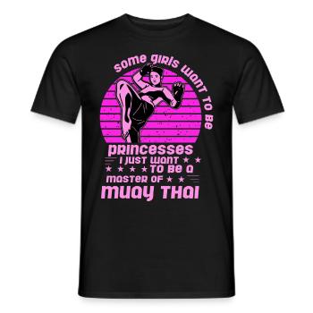 Certaines filles veulent être des princesses, je veux juste être - T-shirt homme - noir - Devant - AI Model Male 178 light (178cm)