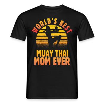 La meilleure maman de Muay Thai au monde - T-shirt homme - noir - Devant - AI Model Male 178 light (178cm)