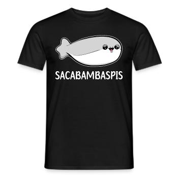 Sacabambaspis Fish Meme - Men's T-Shirt - black - Front - AI Model Male 178 light (178cm)