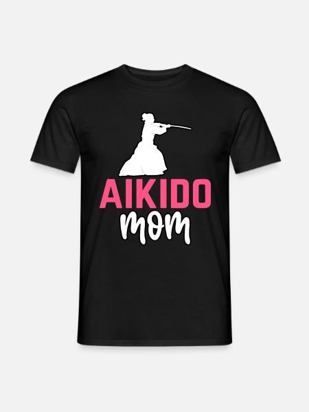 Aikido Mama - Männer T-Shirt - Schwarz
