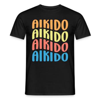 Aikido - Men's T-Shirt - black - Front - AI Model Male 178 light (178cm)