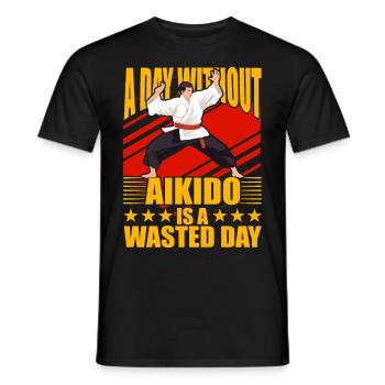 Une journée sans Aïkido est une journée perdue - T-shirt homme - noir - Devant - AI Model Male 178 light (178cm)