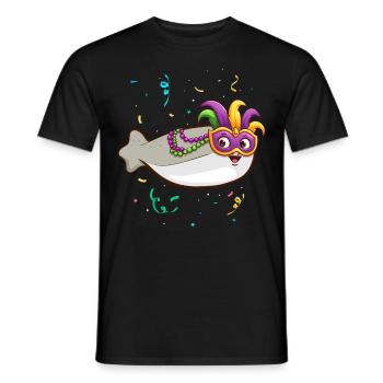Sacabambaspis Poisson Meme Carnaval - T-shirt homme - noir - Devant - AI Model Male 178 light (178cm)