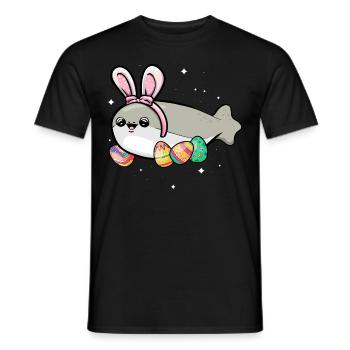 Sacabambaspis, Poisson, Meme, Lapin, Oeufs de Pâques - T-shirt homme - noir - Devant - AI Model Male 178 light (178cm)