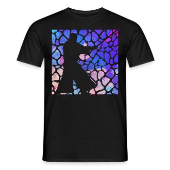 Aikido - Männer T-Shirt - Schwarz - Vorne - AI Model Male 178 light (178cm)