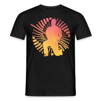Aikido - Männer T-Shirt - Schwarz - Vorne - AI Model Male 178 light (178cm)