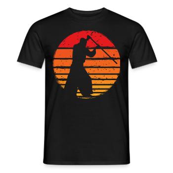 Aikido - Männer T-Shirt - Schwarz - Vorne - AI Model Male 178 light (178cm)