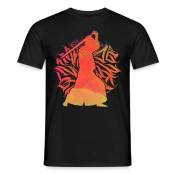 Aikido - Men's T-Shirt - black - Front - AI Model Male 178 light (178cm)