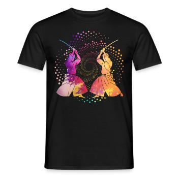Aikido - Männer T-Shirt - Schwarz - Vorne - AI Model Male 178 light (178cm)