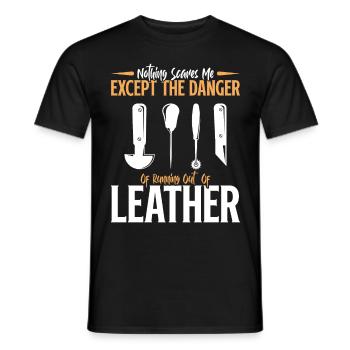 Leatherwork Leatherworker Stamping Crafts - Men's T-Shirt - black - Front - AI Model Male 178 light (178cm)