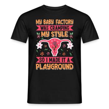 Aide à la convalescence pour la santé des femmes de l’endométriose - T-shirt homme - noir - Devant - AI Model Male 178 light (178cm)