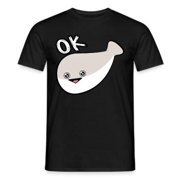 Sacabambaspis Visage Poisson Meme - T-shirt homme - noir - Devant - AI Model Male 178 light (178cm)