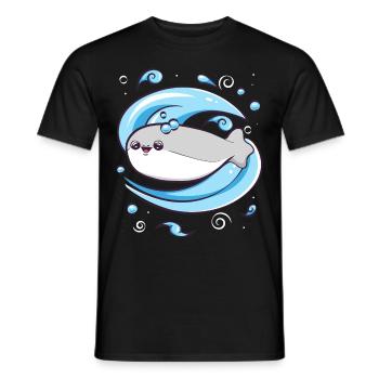 Sacabambaspis Poisson Meme Eau - T-shirt homme - noir - Devant - AI Model Male 178 light (178cm)