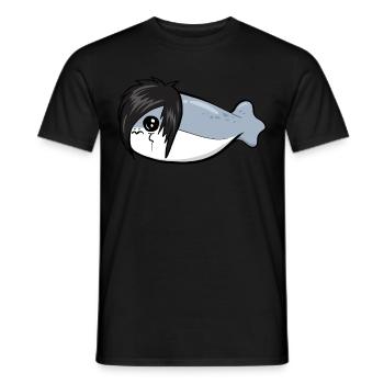 Sacabambaspis Fish Meme Emo Gothic Goth - Men's T-Shirt - black - Front - AI Model Male 178 light (178cm)